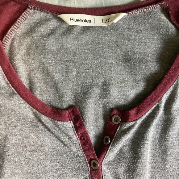 Bluenotes 3/4 sleeve baseball Style Tee - Picture 3 of 3